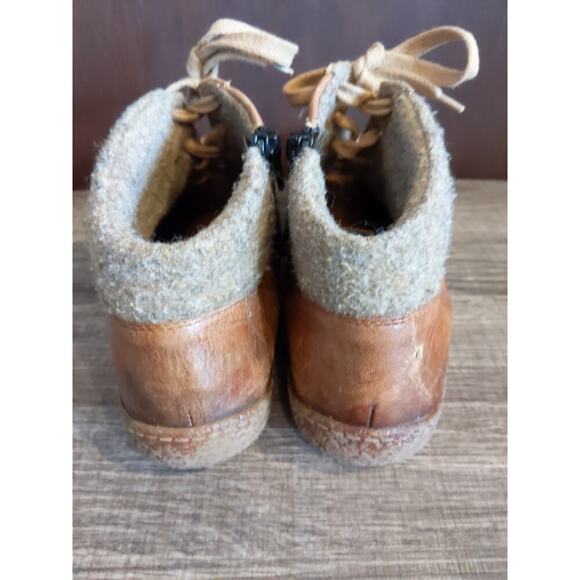 Remonte Bootie Womens 10.5 EU 42 Leather Brown wool Lined Zip Ankle Boots Grunge - Picture 5 of 11